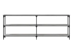 Mesa consola madera de ingeniería gris Sonoma 200x29x75 cm