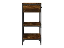 Mesa consola madera de ingeniería roble ahumado 75x34,5x75 cm