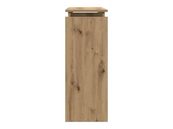Mesa consola madera de ingeniería roble artesanal 80x30x80 cm