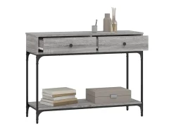 Mesa consola madera de ingeniería gris Sonoma 100x34,5x75 cm
