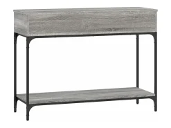 Mesa consola madera de ingeniería gris Sonoma 100x34,5x75 cm