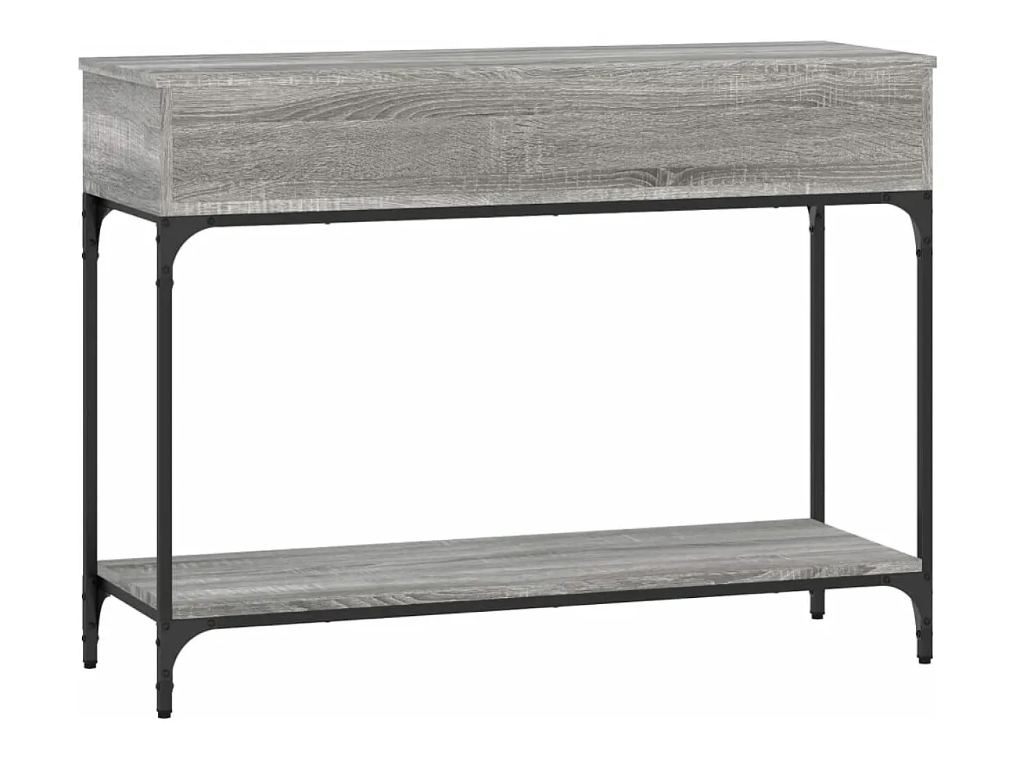 Mesa consola madera de ingeniería gris Sonoma 100x34,5x75 cm