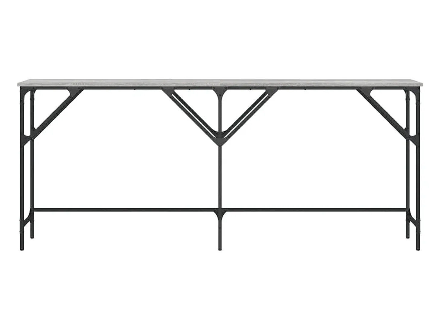 Mesa consola madera de ingeniería gris Sonoma 180x29x75 cm