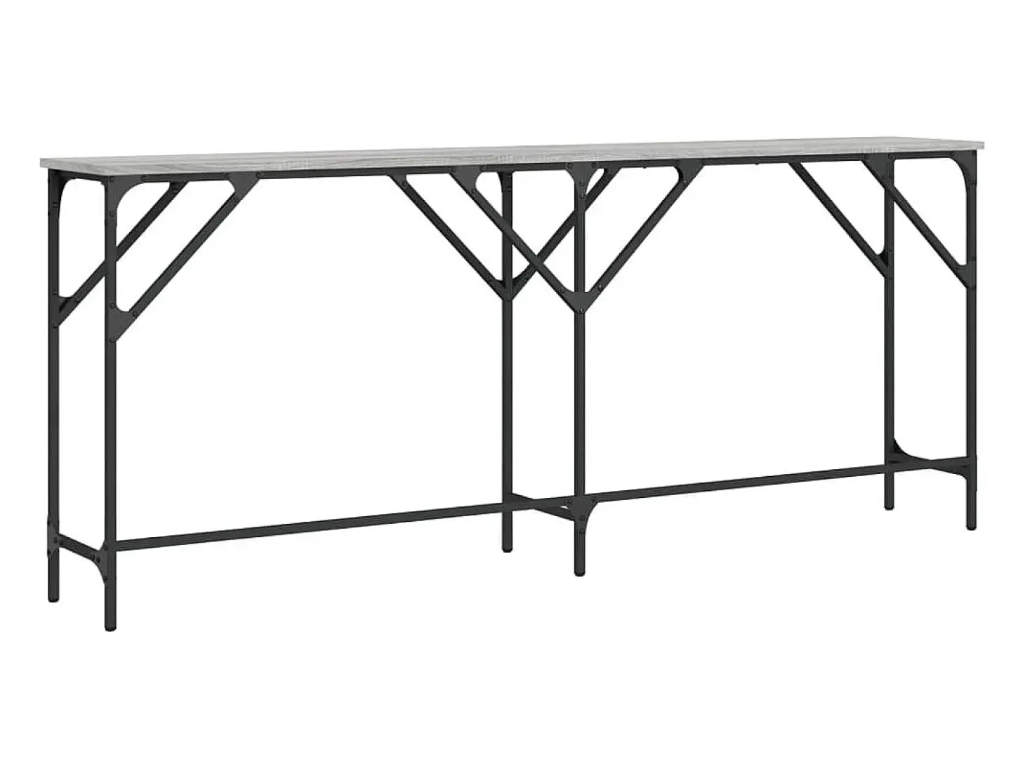 Mesa consola madera de ingeniería gris Sonoma 180x29x75 cm