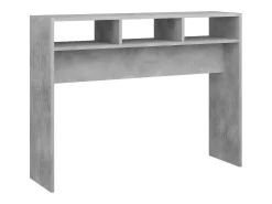 Mesa consola madera de ingeniería gris hormigón 105x30x80 cm ES866344