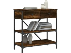 Mesa consola madera de ingeniería roble ahumado 75x34,5x75 cm ES646440