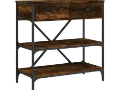 Mesa consola madera de ingeniería roble ahumado 75x34,5x75 cm ES646440