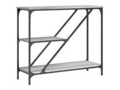 Mesa consola madera de ingeniería gris Sonoma 88,5x30x75 cm ES957341