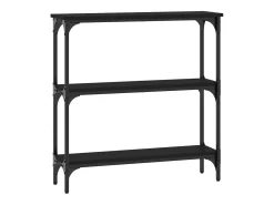 Mesa consola madera de ingeniería negra 75x22,5x75 cm ES222561