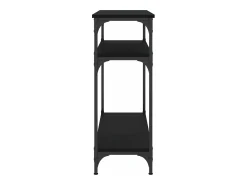 Mesa consola madera de ingeniería negra 75x29x75 cm