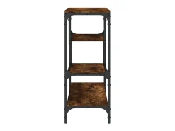 Mesa consola madera de ingeniería roble ahumado 100x30x75 cm