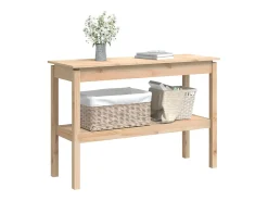 Mesa consola madera maciza de pino 110x40x75 cm