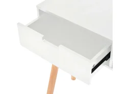 Mesa consola Madera maciza de pino 80 x 30 x 72 cm Blanco
