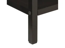Mesa consola madera maciza de mango y hierro 100x35x76 cm
