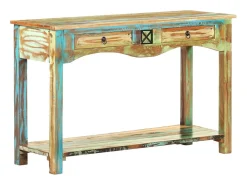 Mesa consola madera maciza reciclada 120x40x75 cm
