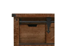 Mesa consola Madera maciza de abeto 131 x 35,5 x 75 cm Marrón