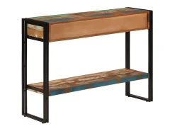 Mesa consola madera maciza reciclada 110x30x76 cm ES786805