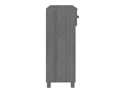 Mesa consola madera maciza de pino gris oscuro 90x35x90 cm