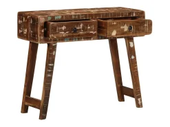 Mesa consola madera maciza reciclada 90x32x75 cm