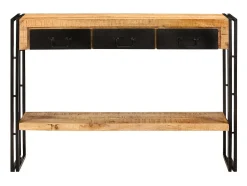 Mesa consola madera maciza de mango 110x30x76 cm ES123408
