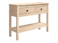 Mesa consola madera maciza de pino 100x35x75 cm ES343959