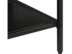 Mesa consola madera maciza mango rugosa y hierro 110x30x75 cm