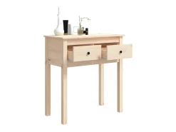 Mesa consola madera maciza de pino 70x35x75 cm