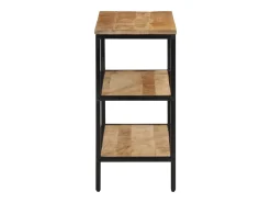 Mesa consola madera maciza de mango rugosa 70x35x70 cm ES654248