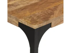 Mesa consola madera maciza de mango y hierro 110x35x76 cm