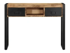 Mesa consola madera maciza mango 100x35x75 cm