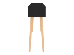 Mesa consola madera pino maciza ratán natural negro 105x30x75cm