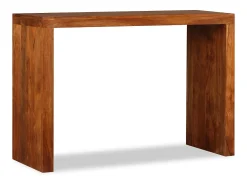 Mesa consola Madera sólida con acabado miel 110x40x76 cm