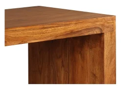 Mesa consola Madera sólida con acabado miel 110x40x76 cm