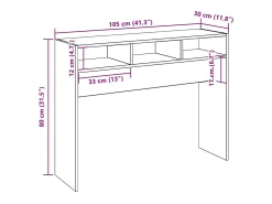Mesa consola madera vieja 105x30x80 cm madera de ingeniería