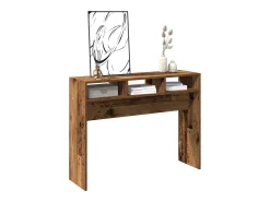 Mesa consola madera vieja 105x30x80 cm madera de ingeniería