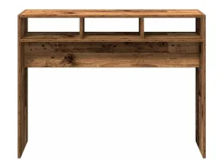 Mesa consola madera vieja 105x30x80 cm madera de ingeniería