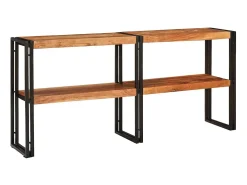 Mesa Consola Marrón 160 x 33 x 75 cm madera maciza de acacia