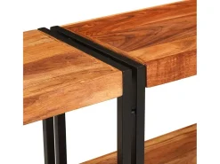 Mesa Consola Marrón 160 x 33 x 75 cm madera maciza de acacia