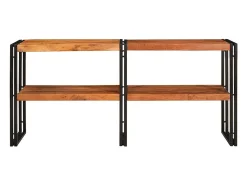 Mesa Consola Marrón 160 x 33 x 75 cm madera maciza de acacia