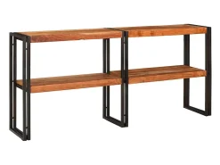 Mesa Consola Marrón 160 x 33 x 75 cm madera maciza de acacia