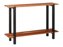 Mesa Consola Marrón 110 x 30 x 75 cm madera maciza de acacia
