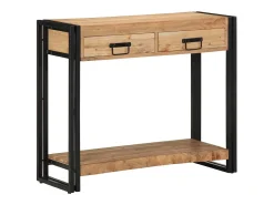 Mesa Consola Marrón 90 x 33 x 75 cm madera maciza de acacia