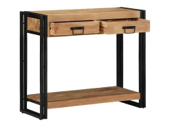 Mesa Consola Marrón 90 x 33 x 75 cm madera maciza de acacia