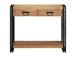 Mesa Consola Marrón 90 x 33 x 75 cm madera maciza de acacia