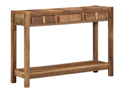 Mesa Consola Marrón 107 x 33 x 76 cm Madera maciza recuperada