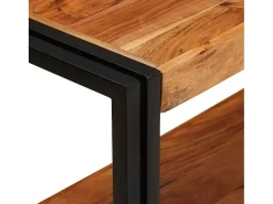 Mesa Consola Marrón 160 x 33 x 75 cm Madera de Acacia Sólida