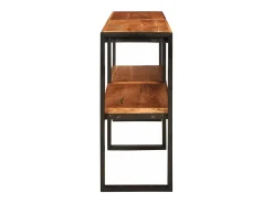 Mesa Consola Marrón 160 x 33 x 75 cm Madera de Acacia Sólida