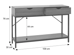 Mesa consola MCW-O76, marrón
