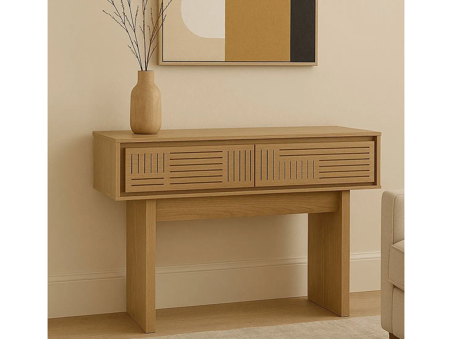 Mesa consola MCW-O31, olmo natural
