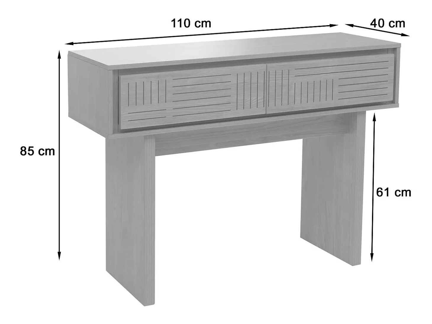 Mesa consola MCW-O31, olmo natural